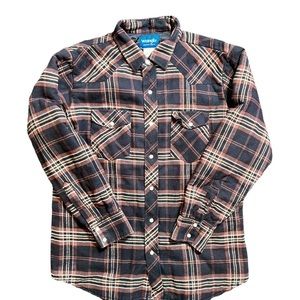 Y2K Wrangler premium button down flannel L